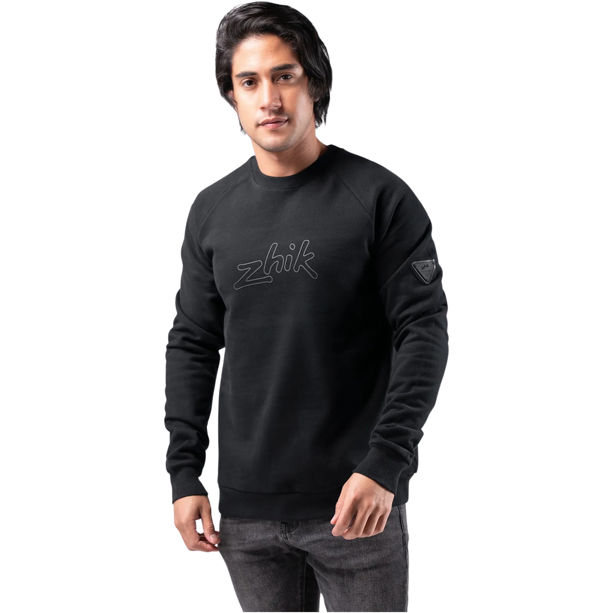 Zhik Camisola De Algodão Para Homem SWT-0021-M-BLK - Black
